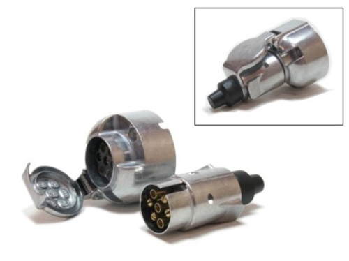 Разъем прицепа металлический 7 конт. (вилка+розетка) (М5)