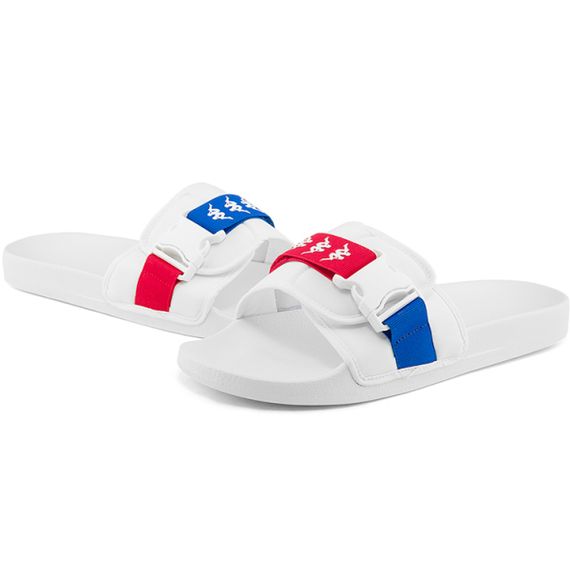 Kappa Outdoor Beach Slides 'White Blue Red'
