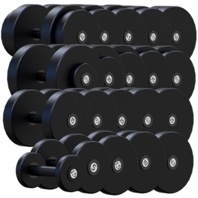 Гантельный ряд 2,5-50кг, 20 пар (шаг 2,5кг)