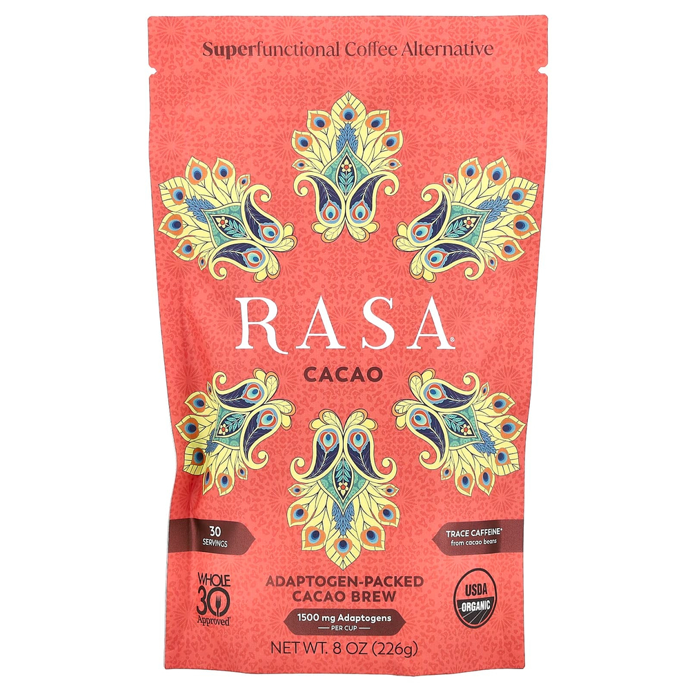 Rasa, Отвар какао, упакованный адаптогенами, 226 г (8 унций)