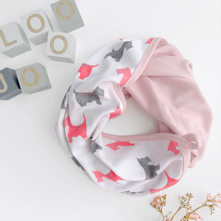 Плед 2-х сторонний LooJoo Собачки / Пудра