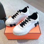 Женские кроссовки Hermes Bouncing белого цвета с буквой на подошве