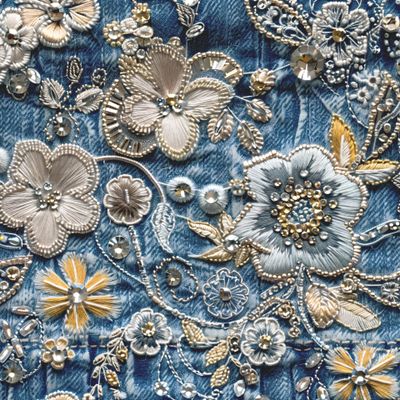 Деним и вышивка