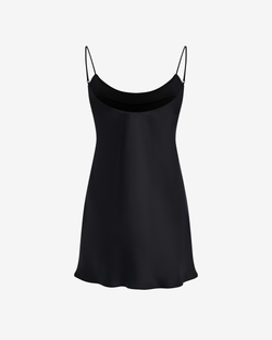 Платье мини из шифона с мехом