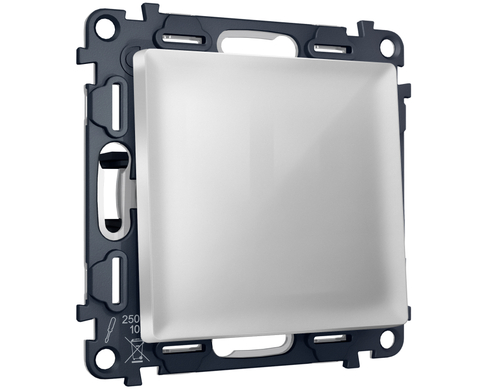 MA401010 Комплект механизма 1-кл выключателя ALFA Серебро глянец QUANT (AP4010, VM101)