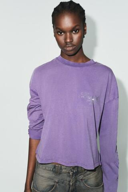 ZARA ФУТБОЛКА ОВЕРСАЙЗ BRATZ®, ЛИЛОВЫЙ