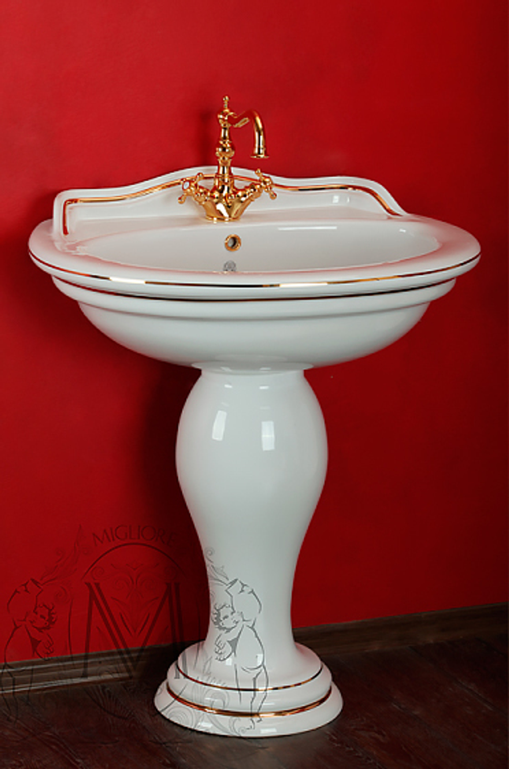 Пьедестал для раковины Migliore Milady ML.MLD-25.707.D2.PL, декор хром