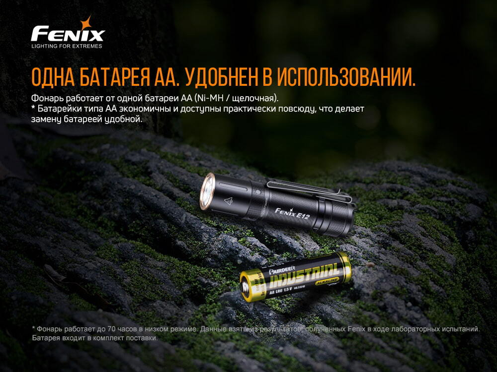 Мини фонарь Fenix E12 V2.0