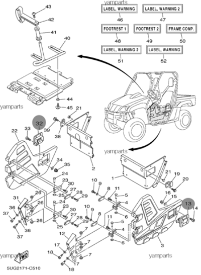 Защелка обтекателя для квадроциклов 5B4F389F0000
