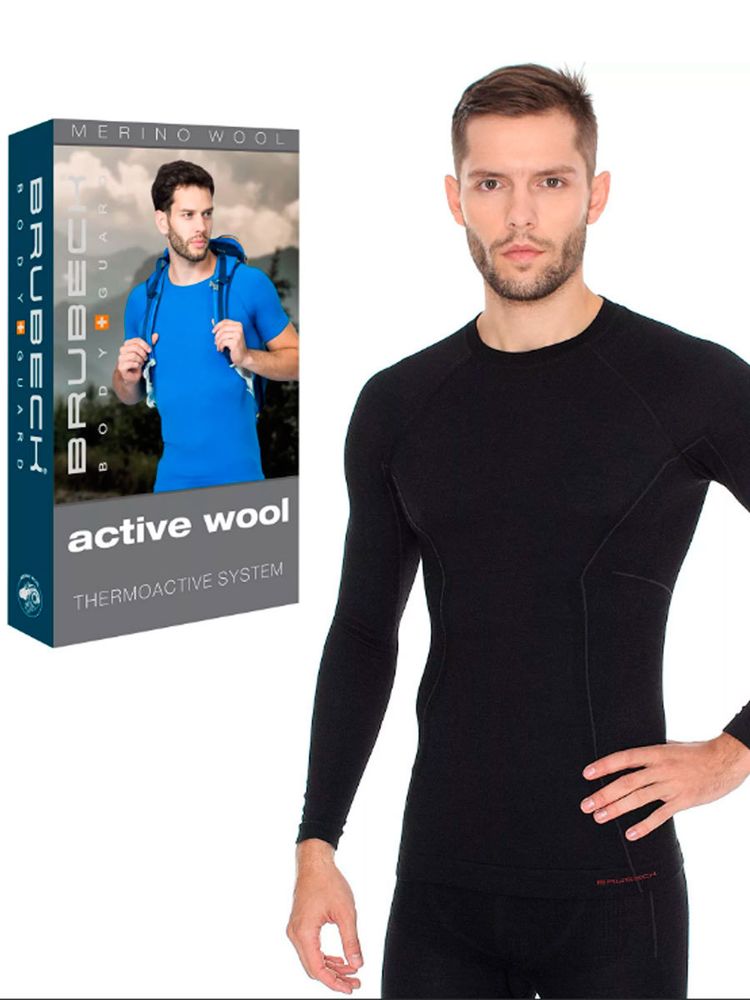 BRUBECK ACTIVE WOOL SHIRT black