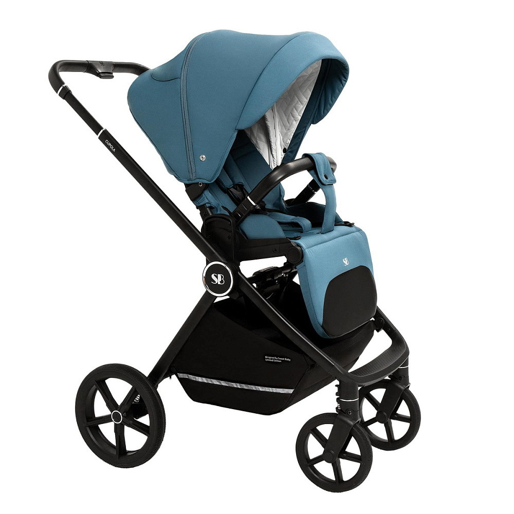 Коляска 4 в 1 Sweet Baby Cupola New + автокресло Elegante Plus с базой i-Size ISOFIX DK780 Ocean Green