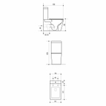 Унитаз-компакт безободковый WAVE SQUARE Tornado1.0, гор,ниж,2-кн.арм,сид.дюро,м/л,быстр,БЕЛЫЙ глянец