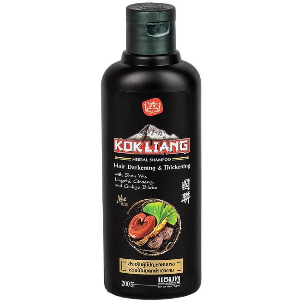 Шампунь травяной для темных волос Kokliang Chinese Herbal Natural Shampoo for Darkening Thickening Hair