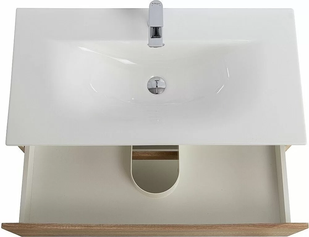 Тумба с раковиной BelBagno MARINO-CER-N-900-2C-SO-WO-P Rovere Bianco