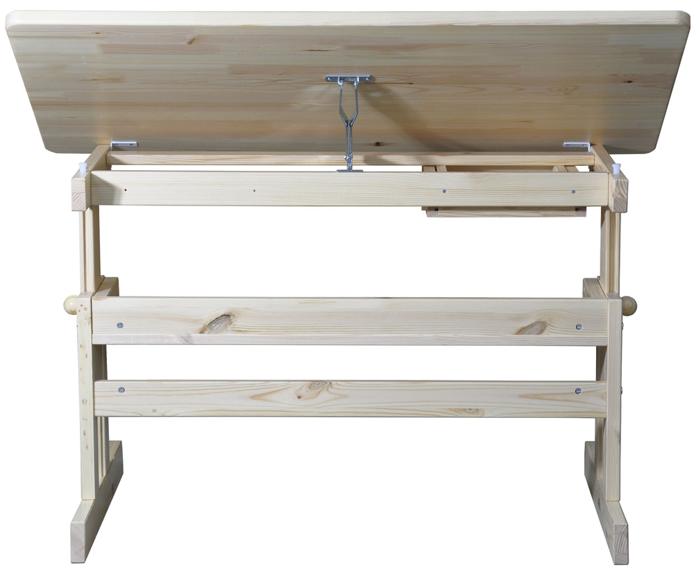 Стол письменный, 109х58х57, Лена, парта для школьника, растущая, с ящиком, деревянная, Dipriz