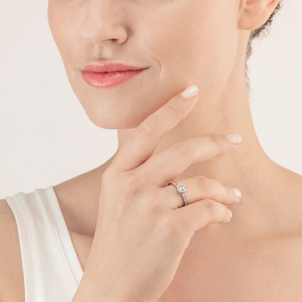 Кольцо Coeur de Lion Crystal-Silver  17.2 мм 0228/40-1817 54