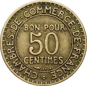 50 сантимов 1921-1929 Франция