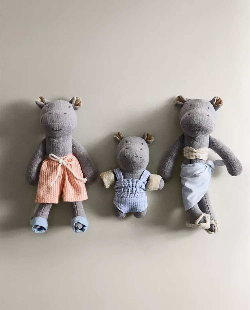 ZARA HOME НАБОР ДЕТСКИХ ИГРУШЕК "СЕМЕЙСТВО БЕГЕМОТИКОВ", РАЗНОЦВЕТНЫЙ