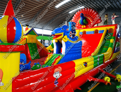 Коммерческий надувной батут "Павлин" 18*12*8,5 м