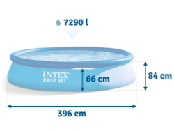 Бассейн надувной Intex Easy Set 396х84 см + фильтр-насос 2006 л/ч (28142)