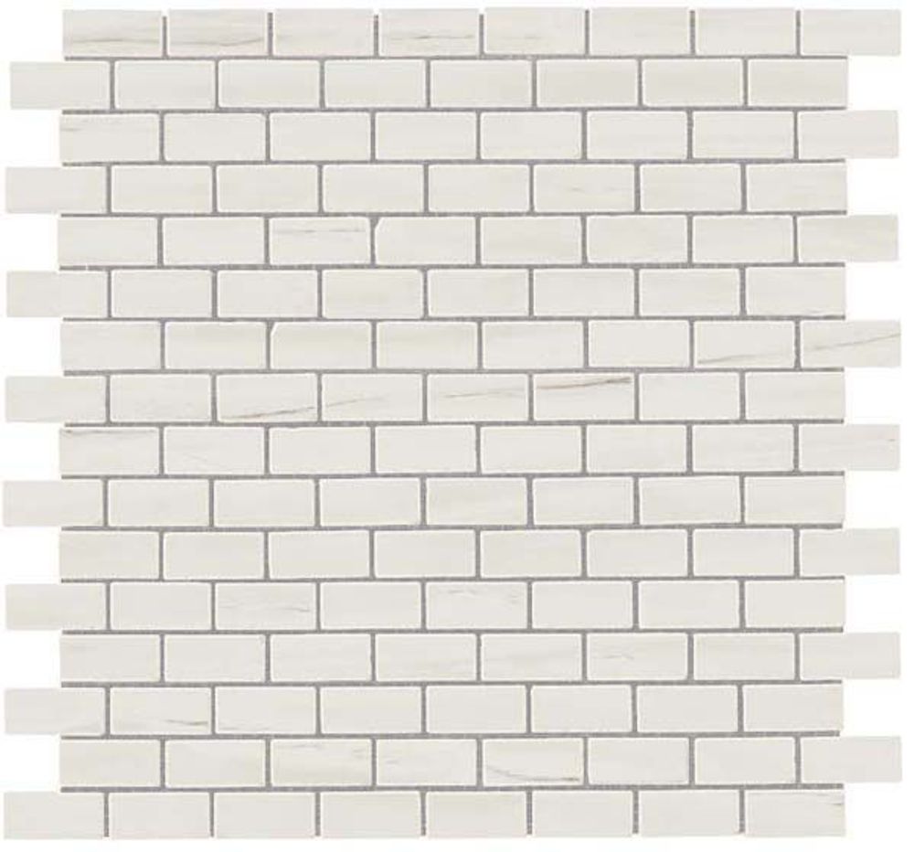 Мозаика Керамогранит Marvel Stone Bianco D. Mosaico LAPP. Burattato