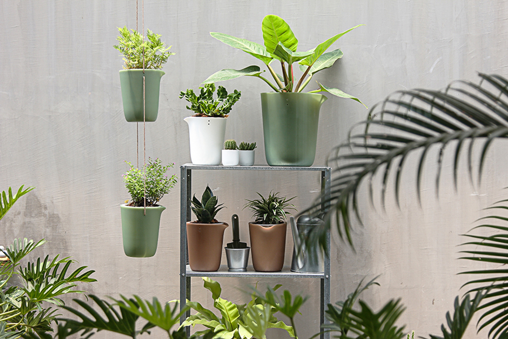 Горшок для полива растений oasis round pot s