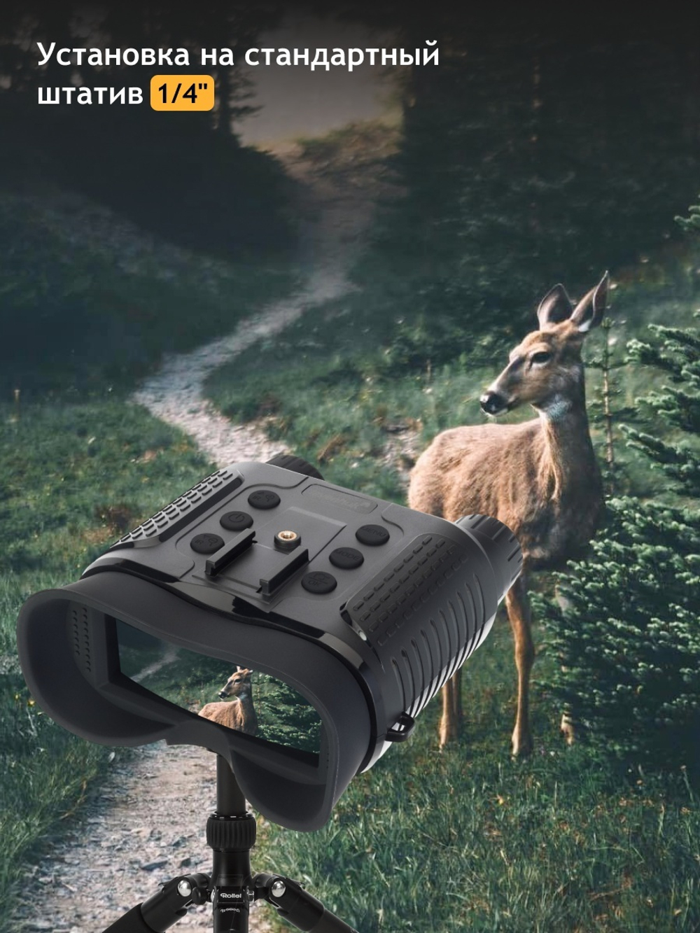 Бинокль цифровой ночного видения Levenhuk Halo 13X Helmet, с креплением на голову