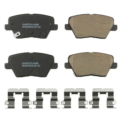 Колодки тормозные дисковые Avantech задние (противоскрипная пластина в компл.) AV498