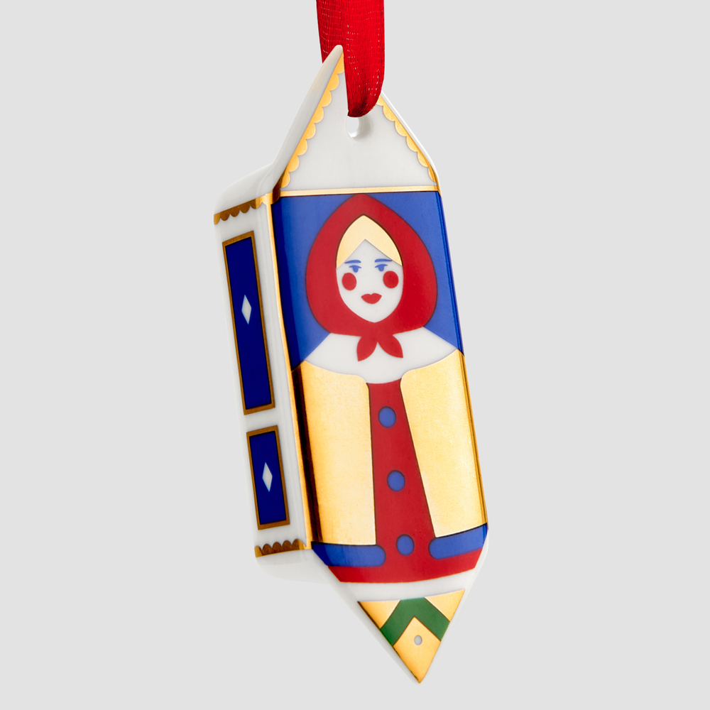 Набор из 3 елочных игрушек-конфет Farforite «Зеленая ярмарка / Зимняя ярмарка» в подарочной коробке