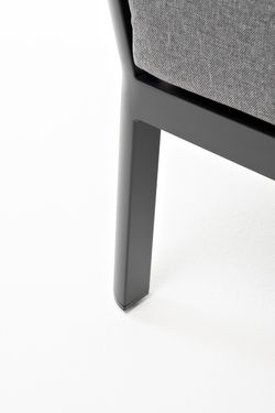 "Париж" модуль диванный алюминиевый угловой, цвет серый