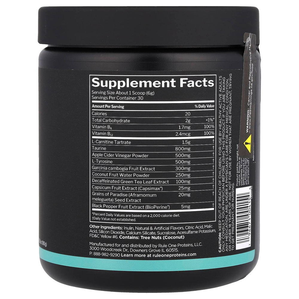 Rule One Proteins, Lean ™, коррекция веса без стимуляции, мандарин и манго, 180 г (6,35 унции)