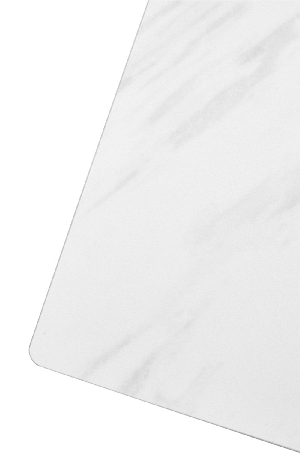 Стол FONDI 180 MARBLES KL-99 Белый мрамор матовый, итальянская керамика/ черный каркас, ®DISAUR