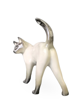 Фарфоровая статуэтка "Сиамская кошка" ЛФЗ