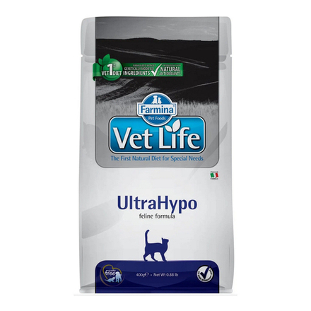 Сухой корм FARMINA Vet Life Cat Ultrahypo для кошек при пищевой аллергии - 0,4 кг