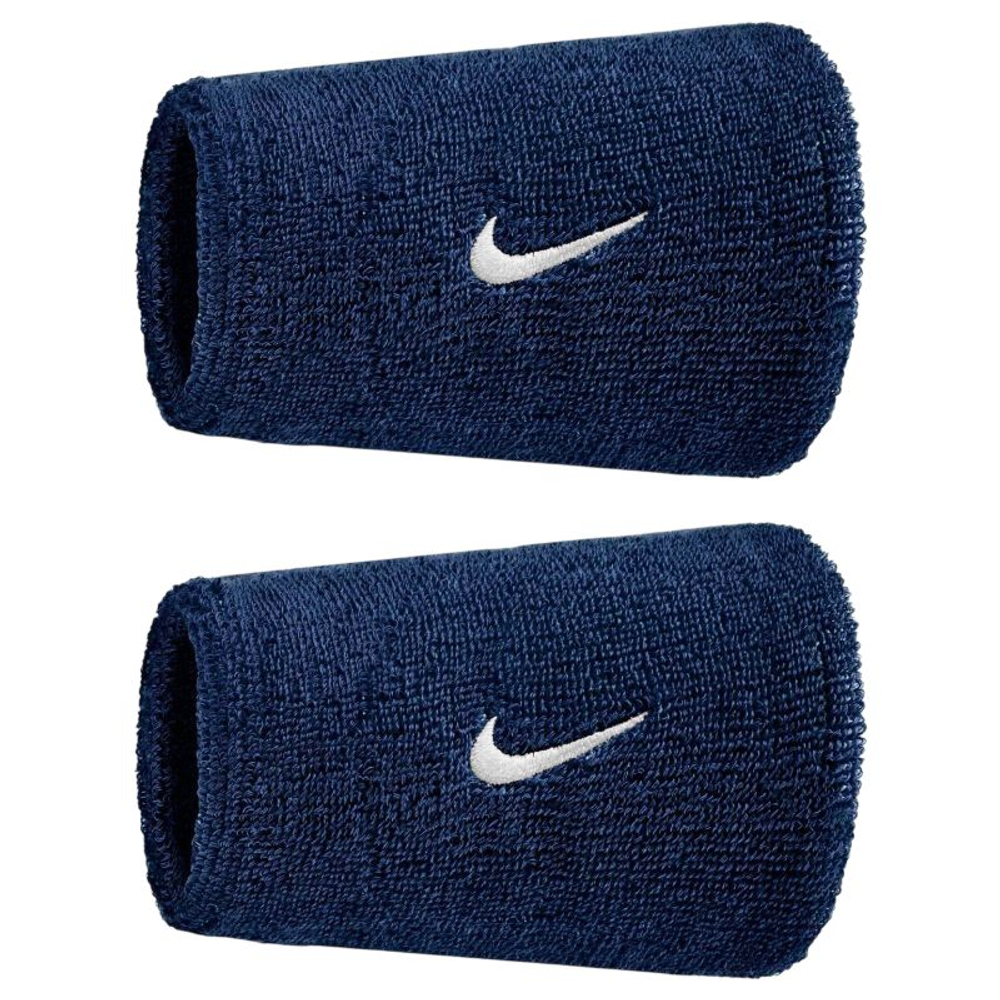 Теннисные напульсники Nike Swoosh Double-Wide 2P - college navy/white