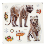 Наклейка новогодняя 18*22 см, 6 видов микс, пакет