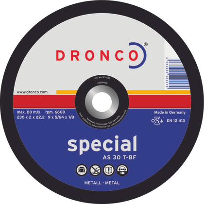 Абразивный отрезной диск Dronco AS 30 T-BF 180х2 1181055
