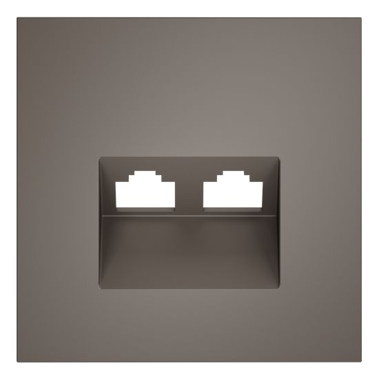 Накладка для розетки компьютерной двойной RJ45+RJ45 кат.6, S70 (капучино)