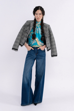 Платок «Тигр Еврейской автономной области. Аквамарин»