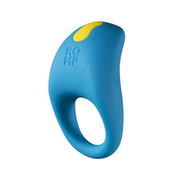 Эрекционное кольцо Romp Juke с вибрацией, перезаряжаемое, синее
