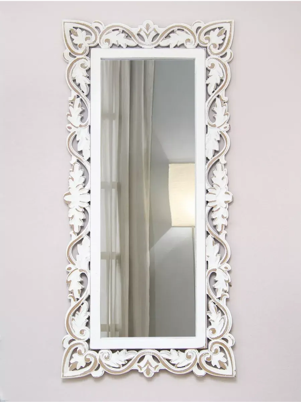 Зеркало "Флоренция" в резной деревянной раме, 48*99 см
