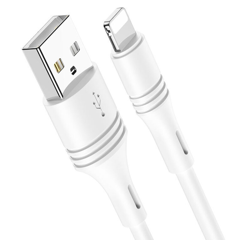 Кабель Borofone BX43 USB-Lightning 2.4А 1м PVC White