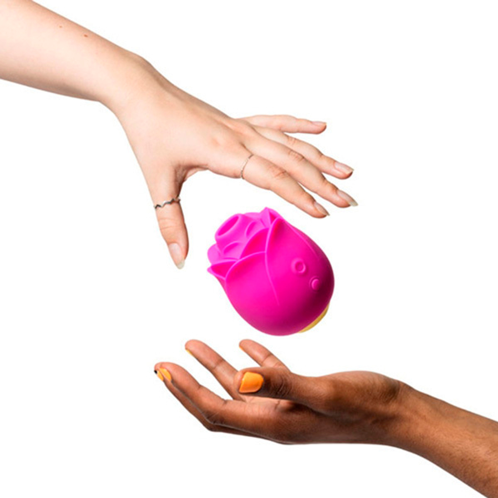 Бесконтактный клиторальный стимулятор 7,6см Romp Suction Rose Clitoral Stimulator RP301SG4