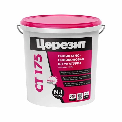 Штукатурка декоративная Церезит 175 Короед зерно 2 мм 25 кг