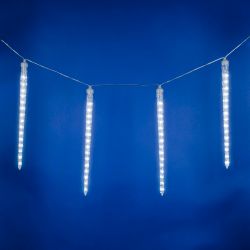 ULD-E3005-300-DTK WHITE IP44 ICICLE Занавес светодиодный фигурный Сосульки. соединяемый. 2.7х0.42м. 10 подвесов. Белый свет. Провод прозрачный. TM Uniel.