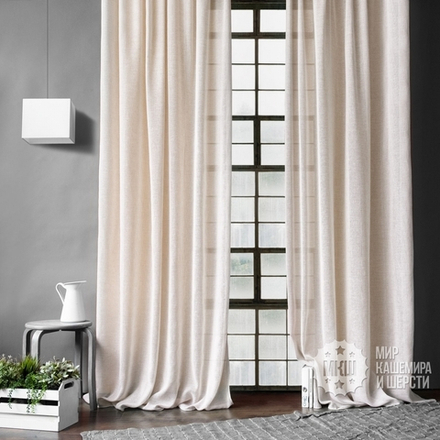 Легкиее шторы для гостиной ДЖЖУД (арт. BL01-276-05) - (140х270)х2 см. - кремовые