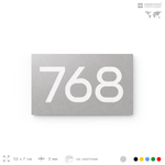 Номер на дверь 768, табличка на дверь для офиса, квартиры, кабинета, аудитории, склада, серая 120х70 мм, Айдентика Технолоджи