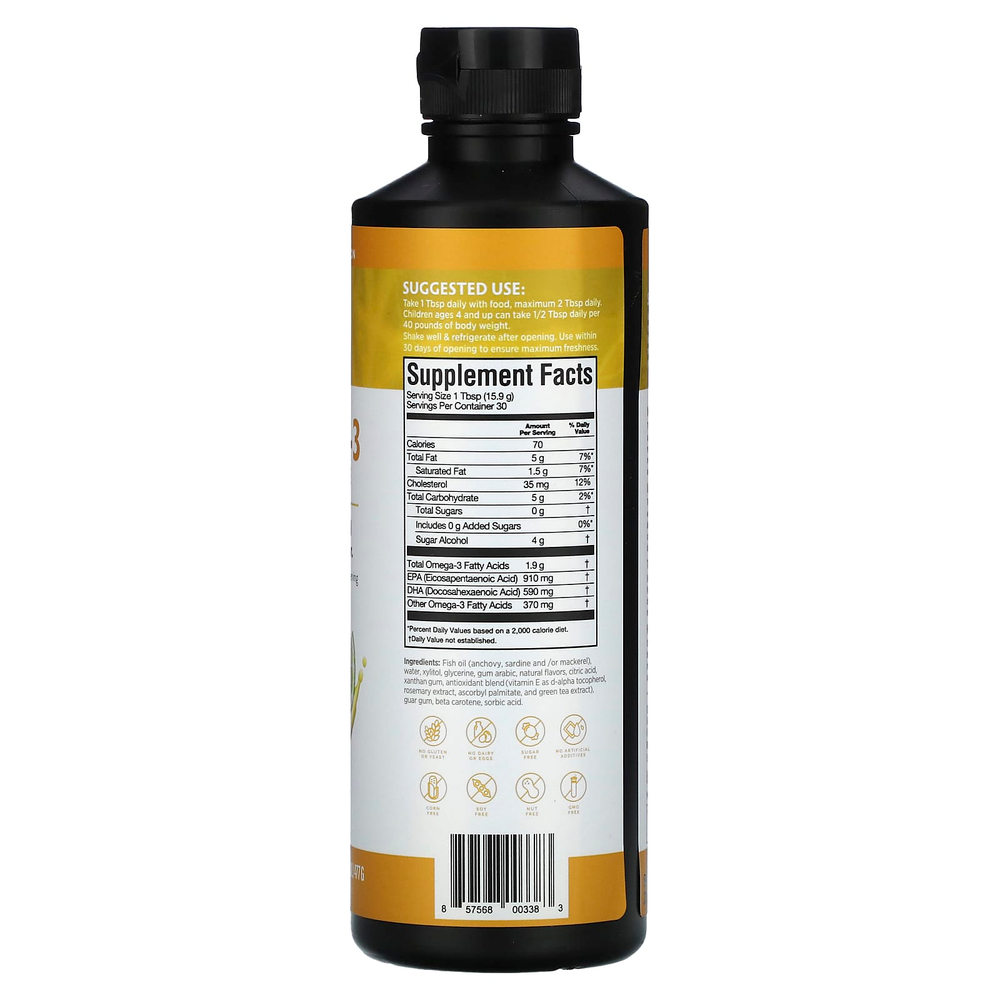 BrainMD, омега-3, со вкусом цитрусовых, 477 г (15,2 жидк. унции)