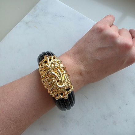 Браслет Inna Cytrine из чёрного люцита