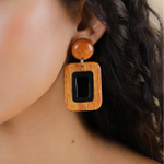 Серьги Nature Bijoux, Cannelle, с деревом байонг и рогом, NB26.1-12-90615 (коричневый)